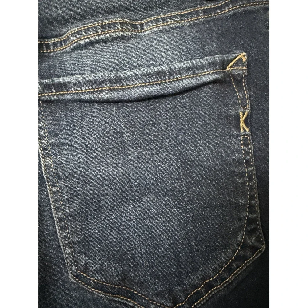 Express Mid Rise Denim Shorts Stretch Cuffed Dark Wash Jean Shorts Womens Size 4